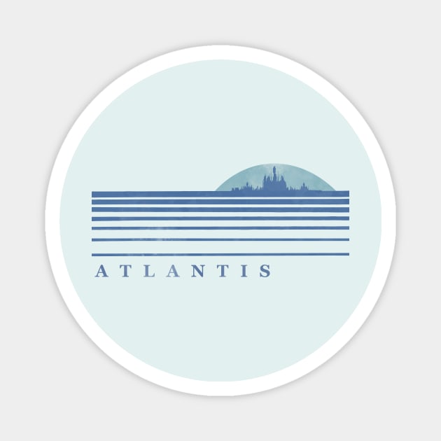 Stargate Atlantis Retro Cityscape Magnet by Earl Grey